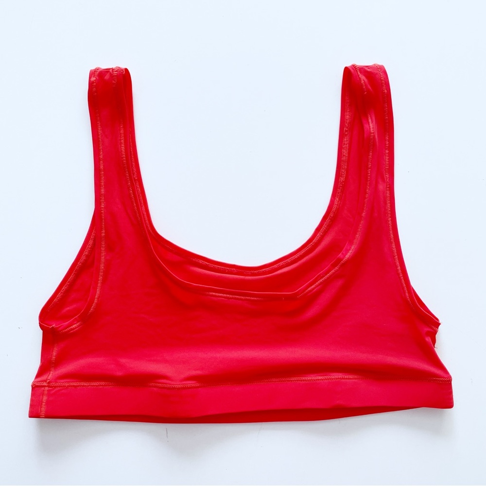 Skims Bright Orange Light Scoop Neckline Bralette Bra SMALL Slinky